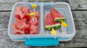 Tips pauzehap tienuurtje watermeloen lunch prikkers school kinderen De Leukste Lunch gezond fruit groente